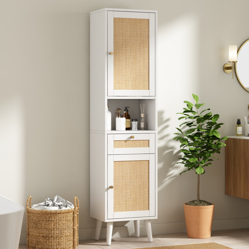 Freestanding Bathroom Cabinet, White