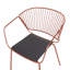 Boghos 44cm H Metal Slat Back Armchair-2137323378
