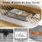 Under Bed Storage with Wheels, 2 Pack Rolling Under-Bed Storage Containers with Clear Lids, Low Profile Storage Bins