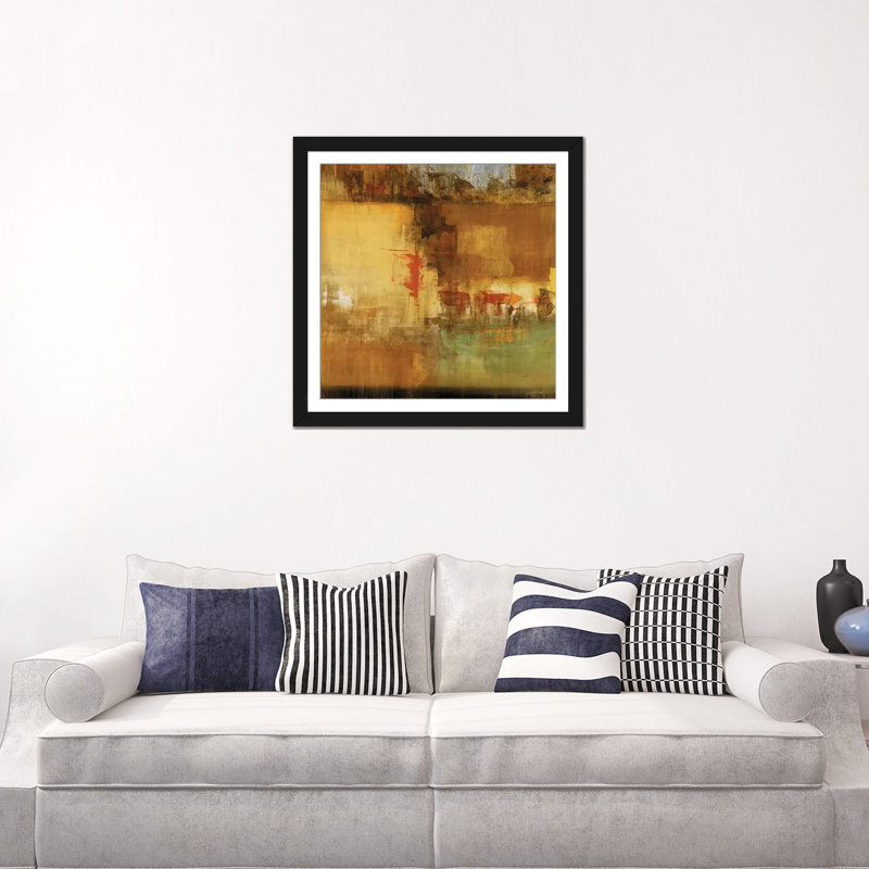 «Echo I», reproduction sur toile, H 16 po x l 16 po x P 1 po, Papier d'art encadré noir, Blanc