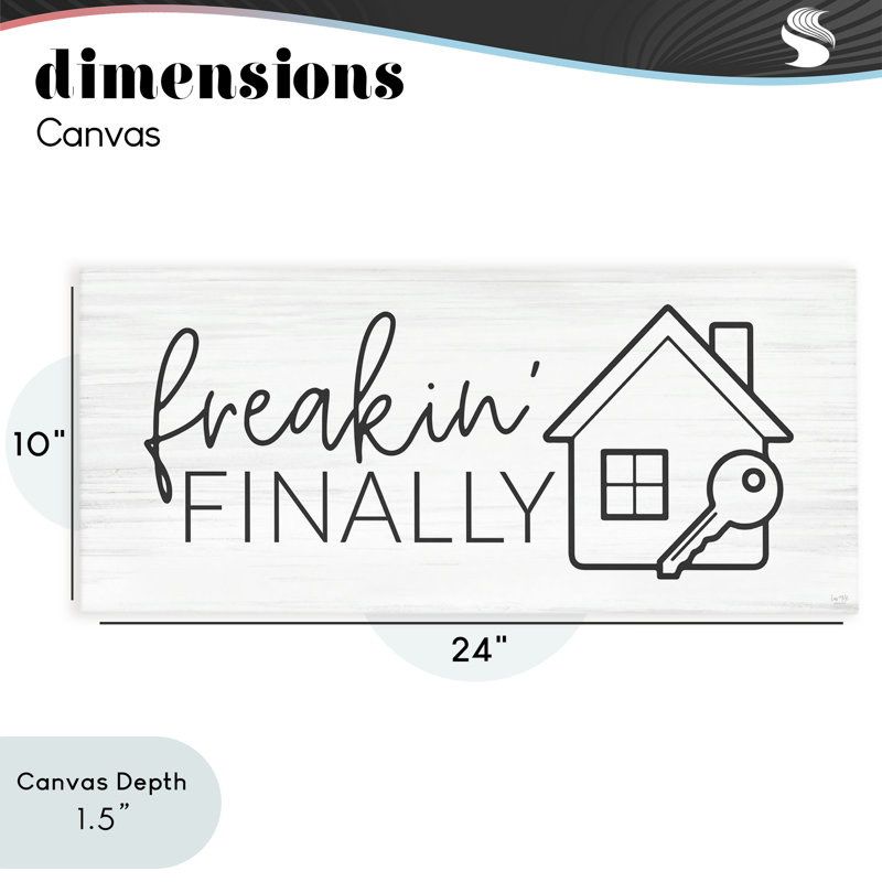 Toile de pendaison de crémaillère Freakin 'Enfin, design par Lux + Me Designs, H 10 po x l 24 po