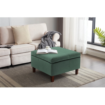 Amariauna Storage Ottoman with Wooden Legs