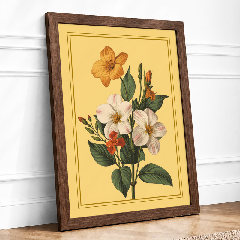 Classical Study Botanical - Framed Print, Walnut, A1 - 84.1 x 59.4 cm