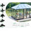 Serre en polycarbonate d'extérieur Grer’s Haven AMERLIFE, assemblage rapide, cour arrière, noir