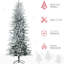 Arbre artificiel de 7,5 pi avec 850 branches floquées, 350 lumières chaudes, ouverture automatique, base solide, ignifuge, assemblage simple à l'épreuve des flammes de 7,5 pieds, rangée d'installation