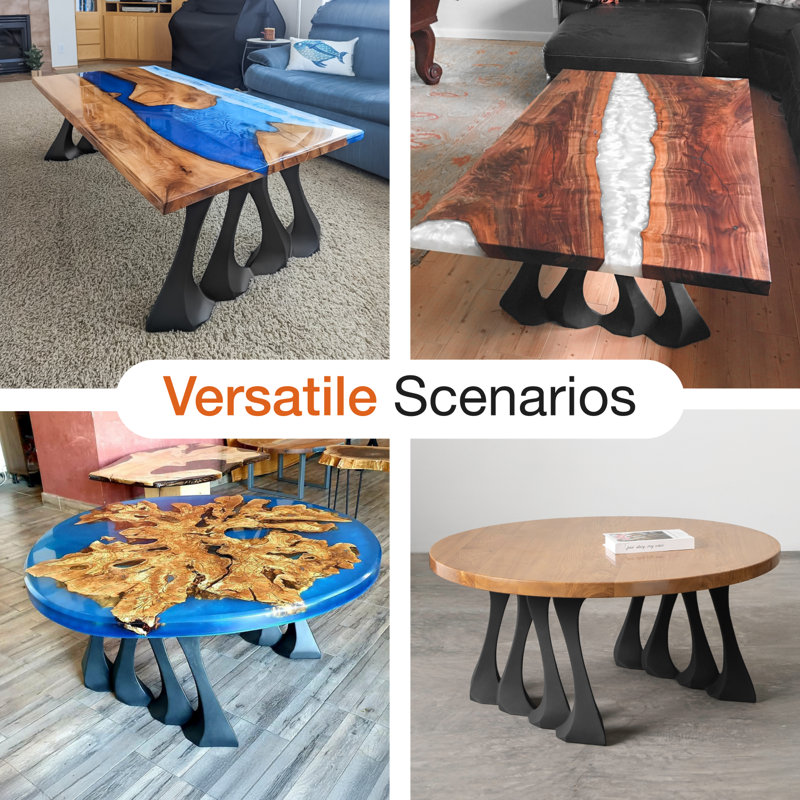 Pieds de table basse en métal Radix