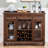 American Style Ash Wood Multi-Functional Bar Cabinet