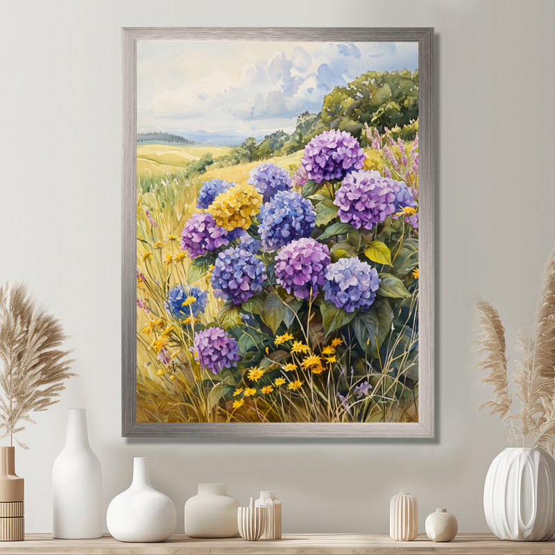 Richardson - Floral Wall Art Prints, Reproduction encadrée d'une seule photo, Argent argent, H 32 po x l 24 po