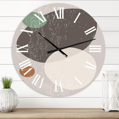 Horloge murale moderne Minimal Elementary Organic and Geometric Compostions