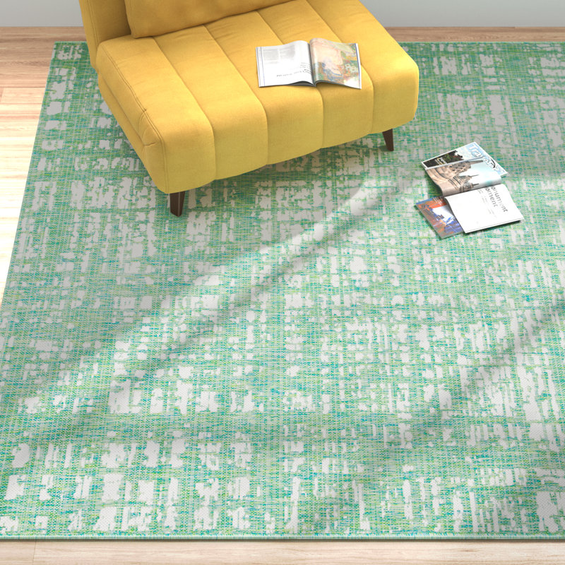 Lovise Performance Abstract Indoor/Outdoor Area Rug, Rectangle 5'3" x 7'7"