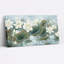 Ensemble de 1 tableau sur toile tendue représentant des fleurs de lotus blanches et des feuilles vertes-2000993743