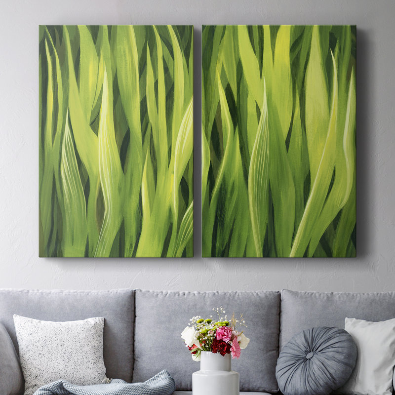 Blades of Grass I - Toile tendue avec châssis de qualité supérieure - Prêt à être accroché