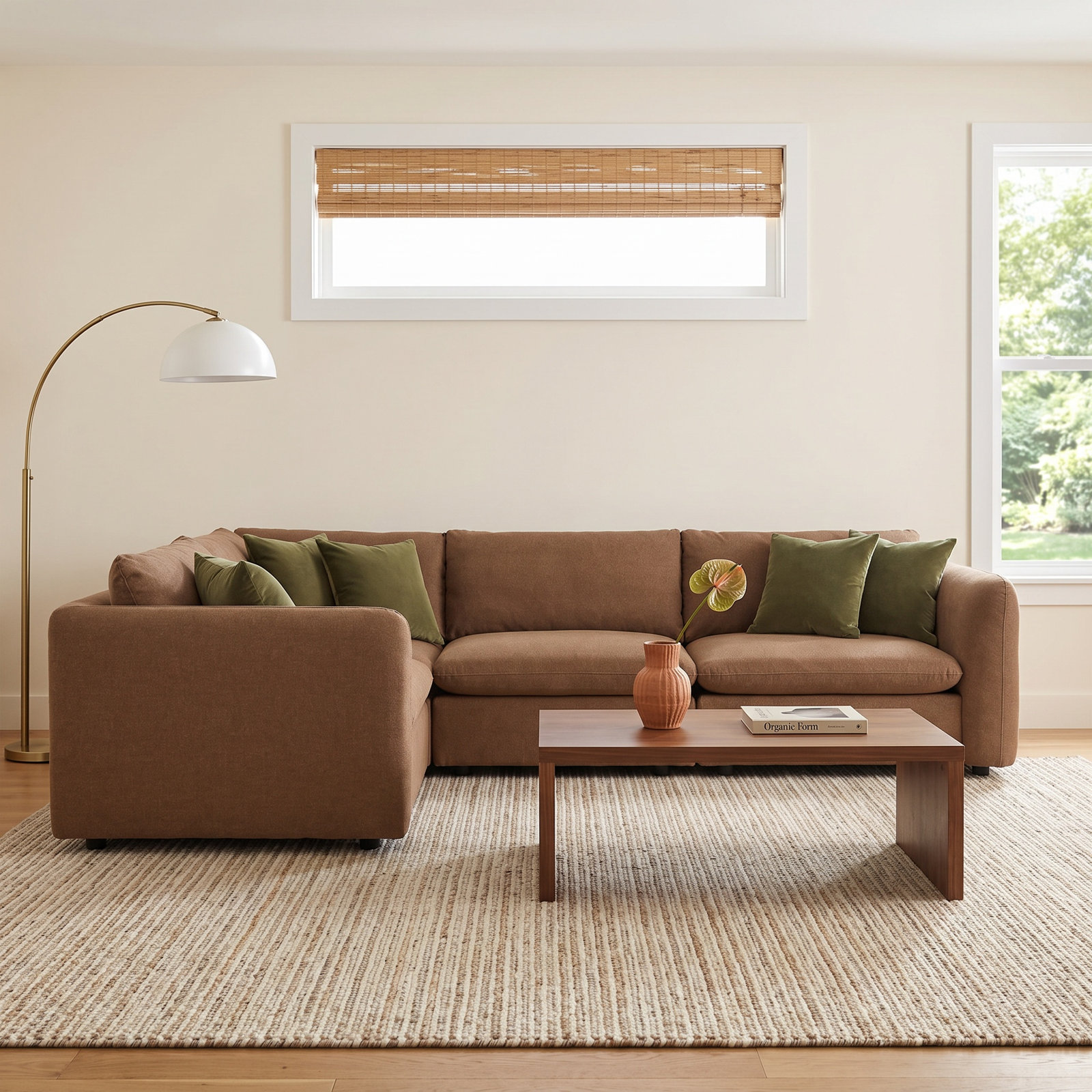 Margorie Upholstered L-Sectional, Antwerp Cafe Linen Blend