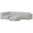 Rex Corner Sectional Modular Sofa and Ottoman Set 116-inch-wide L-Shaped Sofa and 34-inch-wide Ottoman-98294389