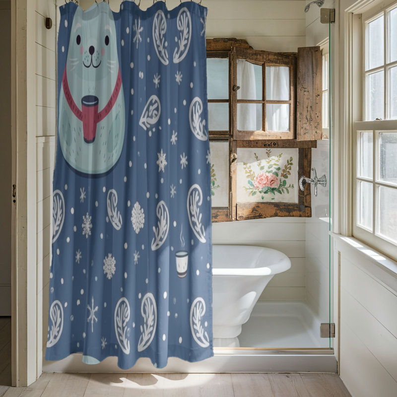 Sails Delight - Rideau de douche Premium, H 74 po x l 71 po