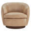 Fauteuil demi-tonneau pivotant en cuir Marcy Vegan-110408655