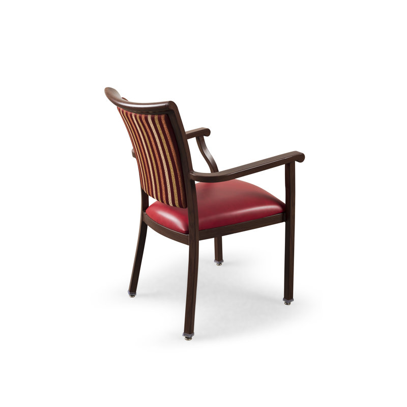 Chaise avec accoudoirs Alienor - rouge