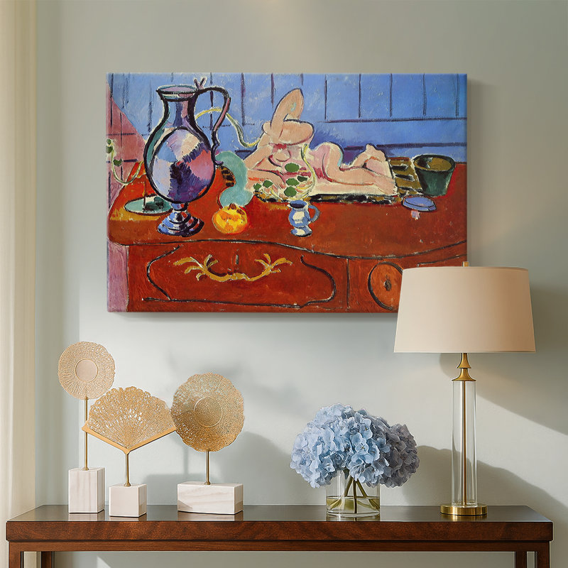Sculpture and Persian Vase-Henri Matisse-Gallery Wrapped Canvas-1908, 32x48