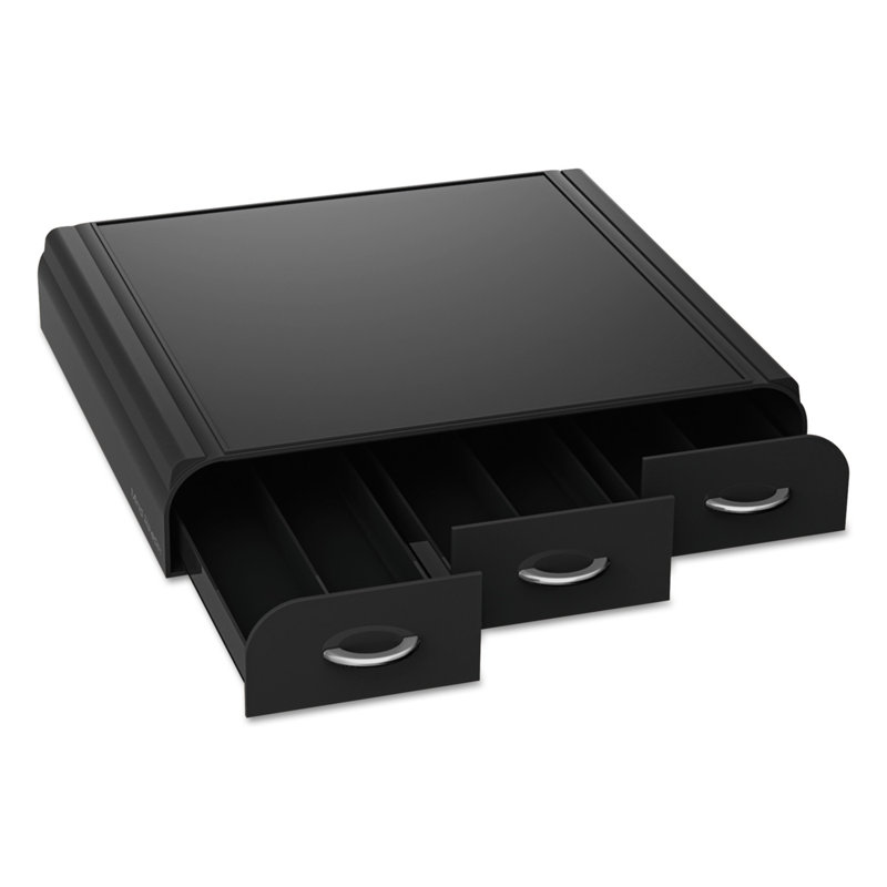 Black Wood Veneer Coffee Pod Drawer for 36 Capsules