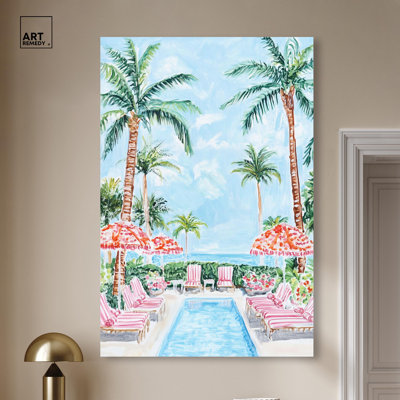 «Palm Tree Haven», reproduction d'art sur toile par Art Remedy