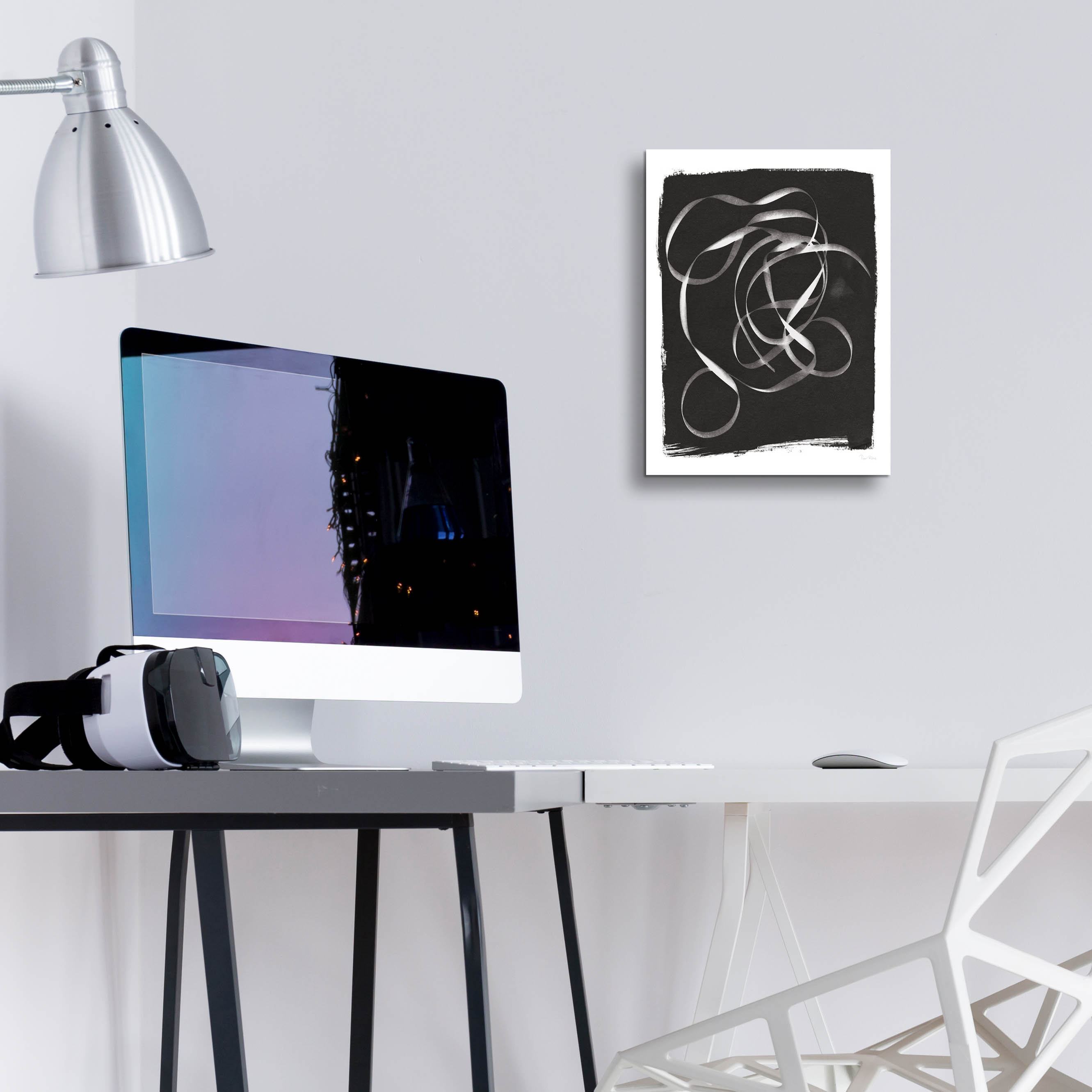 Latitude Run® 'Nature By The Lake Ribbon 2 Bw' by Piper Rhue Acrylic