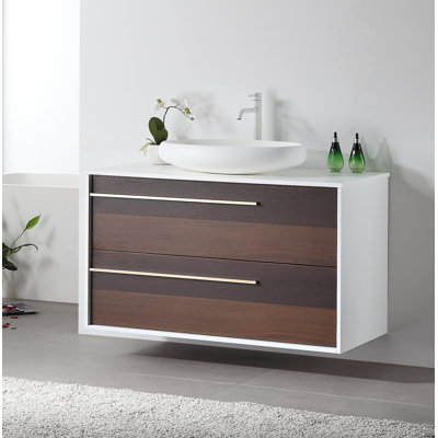Nika 42" Wall-Mounted Single Bathroom Vanity Set