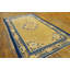 Antique Ningxia Chinese Wool Yellow / Gold Orange Hand Knotted Pile Rug