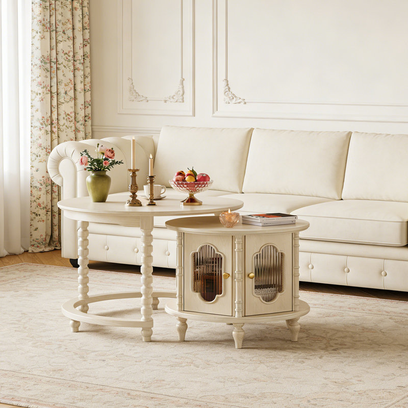Ensemble de tables basses en chêne massif, H 31,49 po x L 31,49 po x l 31,49 po