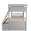 Grey Twin Over Full Bunk Bed, Solid Wood Structure For Stable Sleeping Bed With Frame-271337266