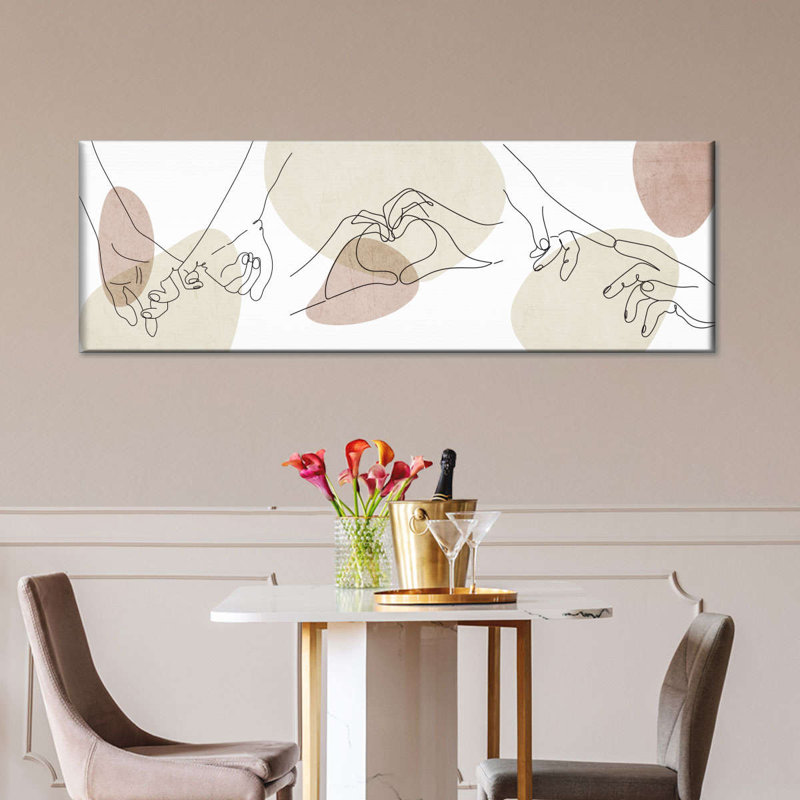 «Lovers Hands», reproduction sur toile, H 8 po x l 24 po x P 1 po