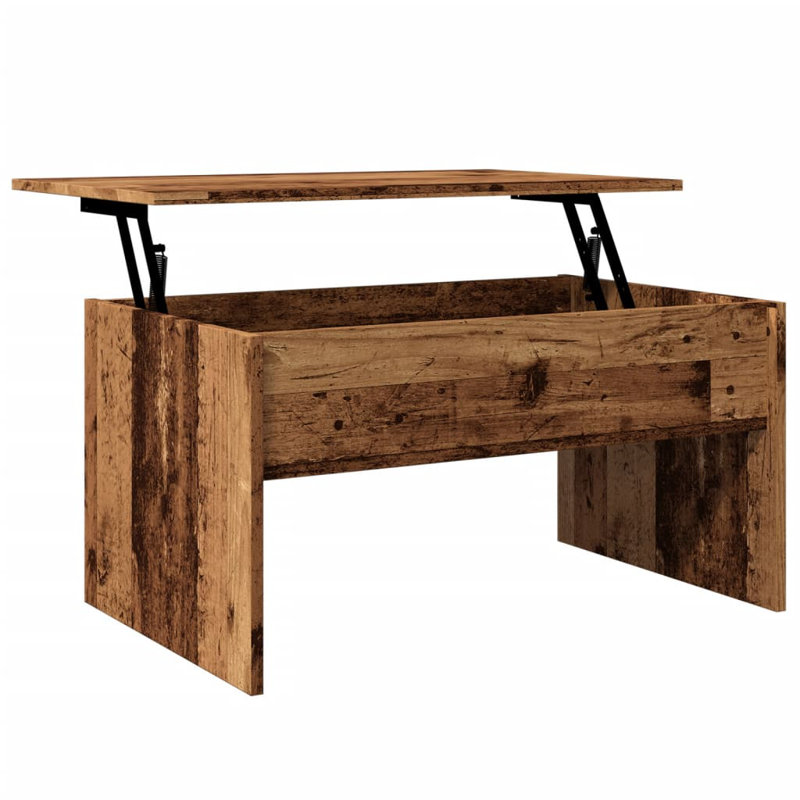 Silverlock Lift Top Coffee Table with Storage, Old Wood