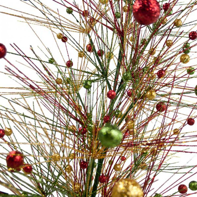 100cm Faux Tree, Red, Green, Gold