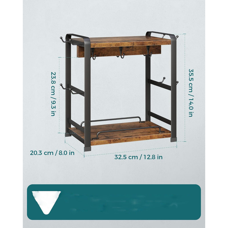 Wooden Coffee Bar Organizer