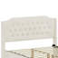 Cadre de lit tapissier grand capitonné avec accents en cristal, cadre de lit avec tête de lit à oreilles et espace de rangement sous le lit, aucun sommier nécessaire-42170777