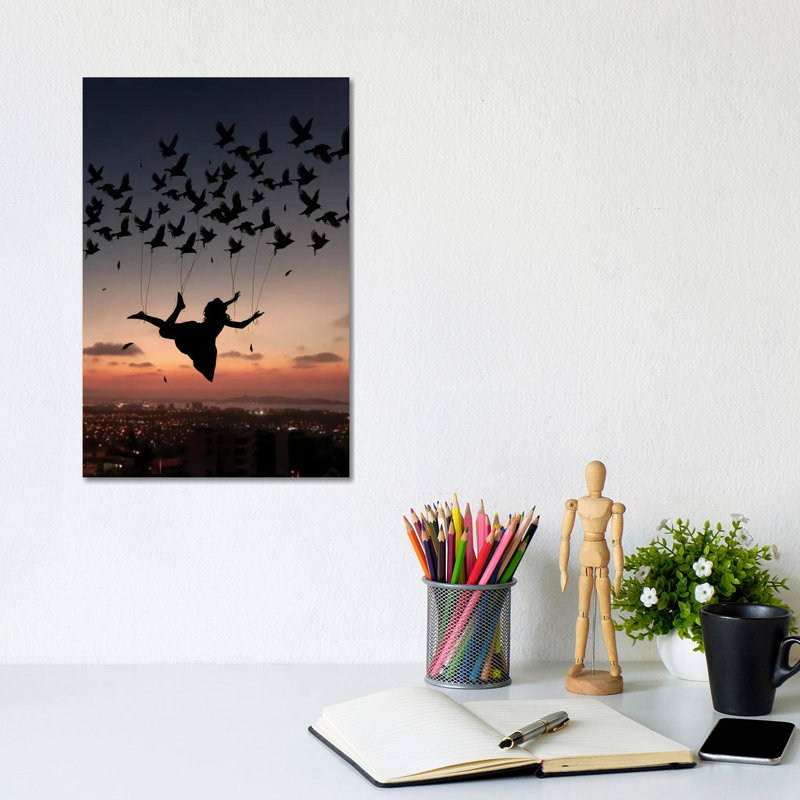 Flying Woman by Abdullah Evindar - Wrapped Canvas Gallery-Wrapped Canvas Giclée, 20.32 cm H x 30.48 cm W