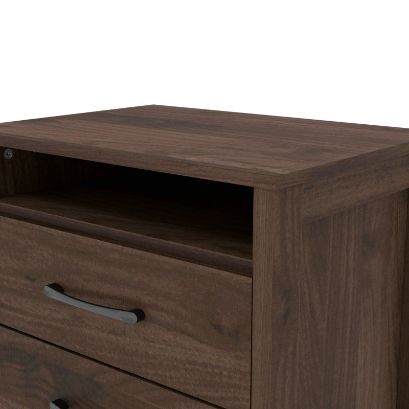 Allysyn Modern 3 Piece Bedroom Set, Royal Walnut
