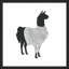« black llama », reproduction d’impression encadrée-23169174