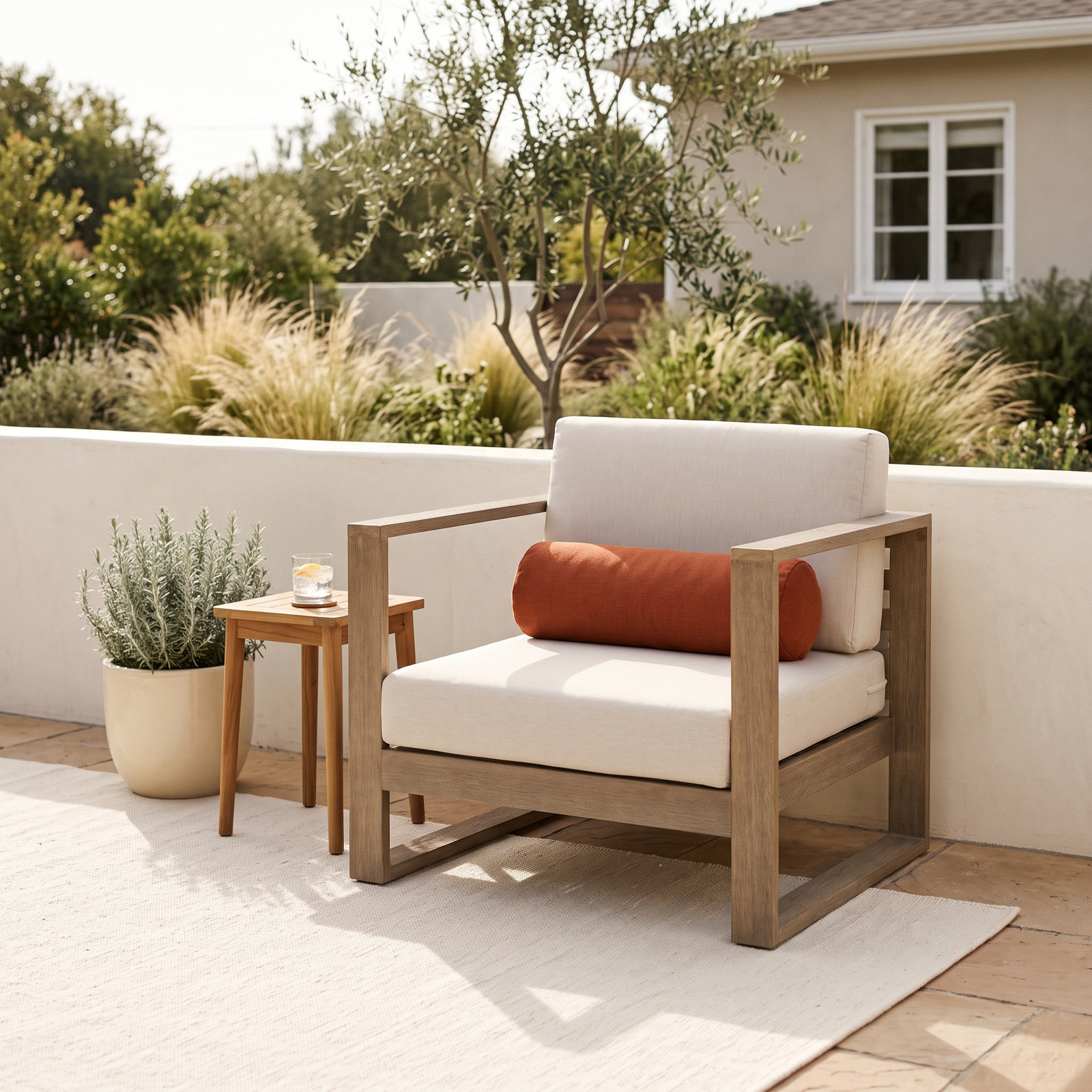 Cove Eucalyptus Patio Lounge Chair