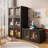 Stackable Collapsible Plastic Storage Bins with Lids,304 QT Closet Organizers with Doors, 25''L x 15.5''W x 56''H-102710053