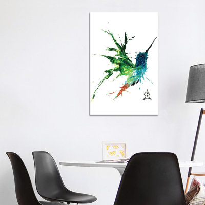 Hummingbird Abstract by Andrew Harr - Wrapped Canvas Painting