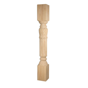 Poteau en bois d'hévéa