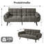 3 Seater Linen Blend Sofa-436866858
