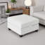 Repose-pieds de rangement modulaire blanc 29,5 po