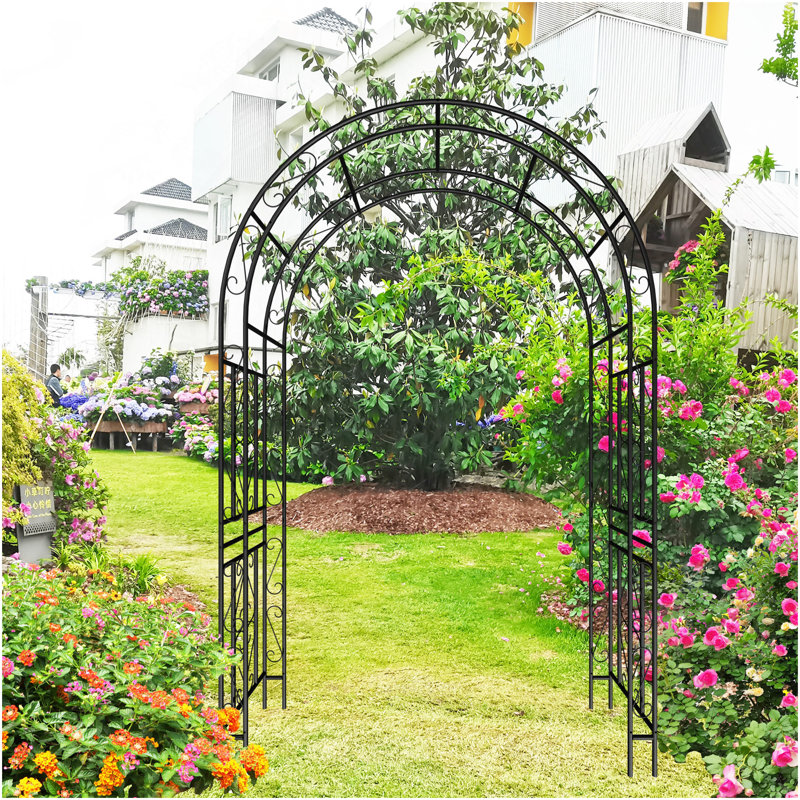 Support pour arches de jardin en métal L 59 po x l 17,71 po x H 90,55 po