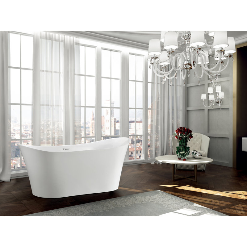 Toulouse 67'' x 31'' Soaking Acrylic Bathtub