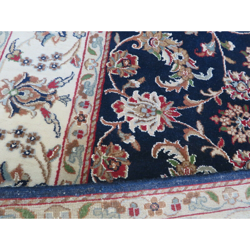 Tapis de zone one-of-kind-noué la bleu/rouge 5 pi 5 po x 7 pi 11 po Trishelle