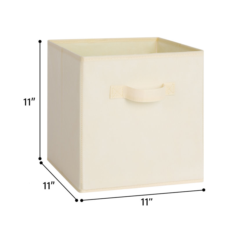 Ensemble de 6 cubes de rangement en tissu, H 11 po x l 11 po x P 11 po, Beige
