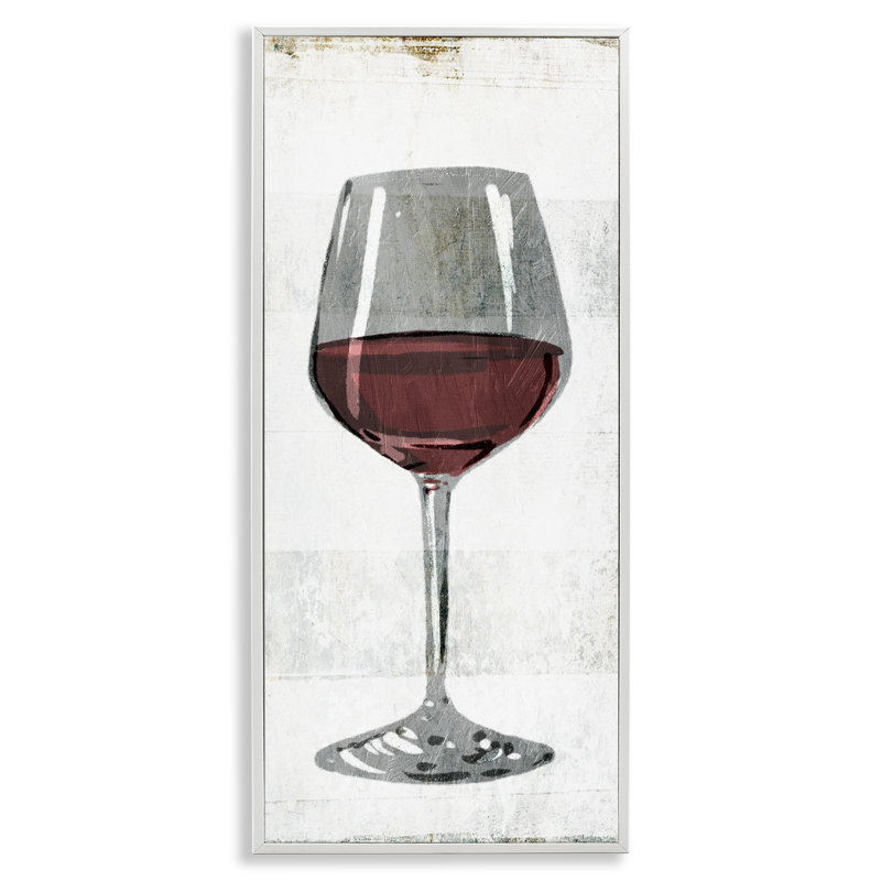 «Rustic Kitchen», verre à vin rouge, estampe numérique par Milli Villa, H 30 po x l 13 po
