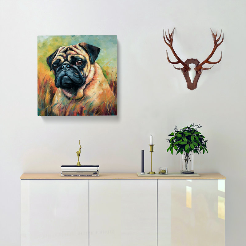 Pug Colour Field No.2 - Wrapped Canvas