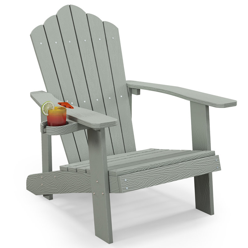 Chaise Adirondack en plastique Gumbert, gris